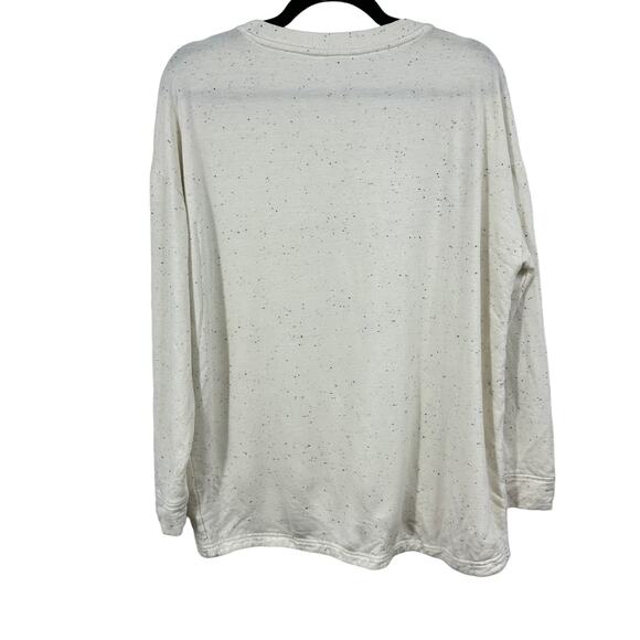 Three Dots‎ Ivory Confetti Speckled Pullover Top Medium - Picture 5 of 7